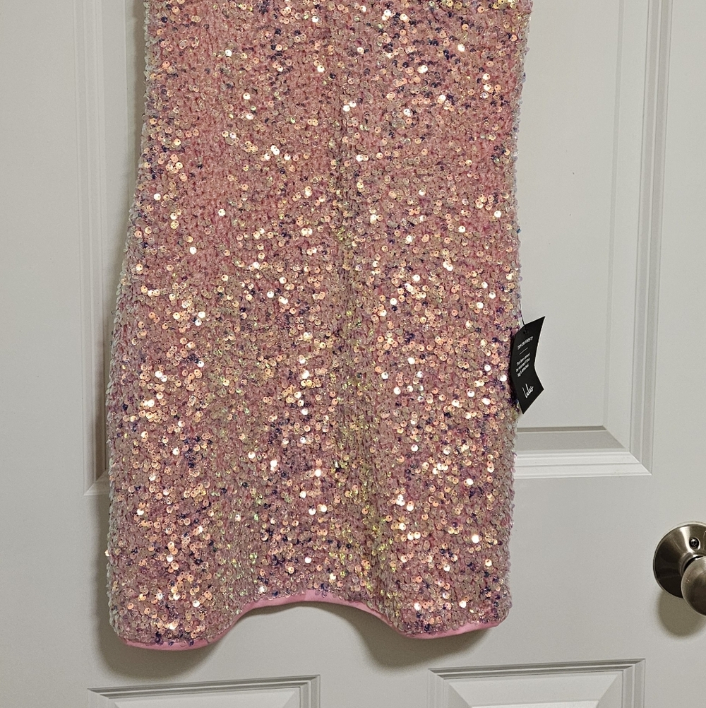 Lulu's Soft Pink Knit Top - Picture 4 of 5